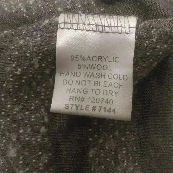 Mystree Textured Tunic Top Size L  Gray/ Black Tones - Picture 4 of 6